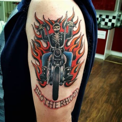 biker flames tattoo|biker tattoos for women.